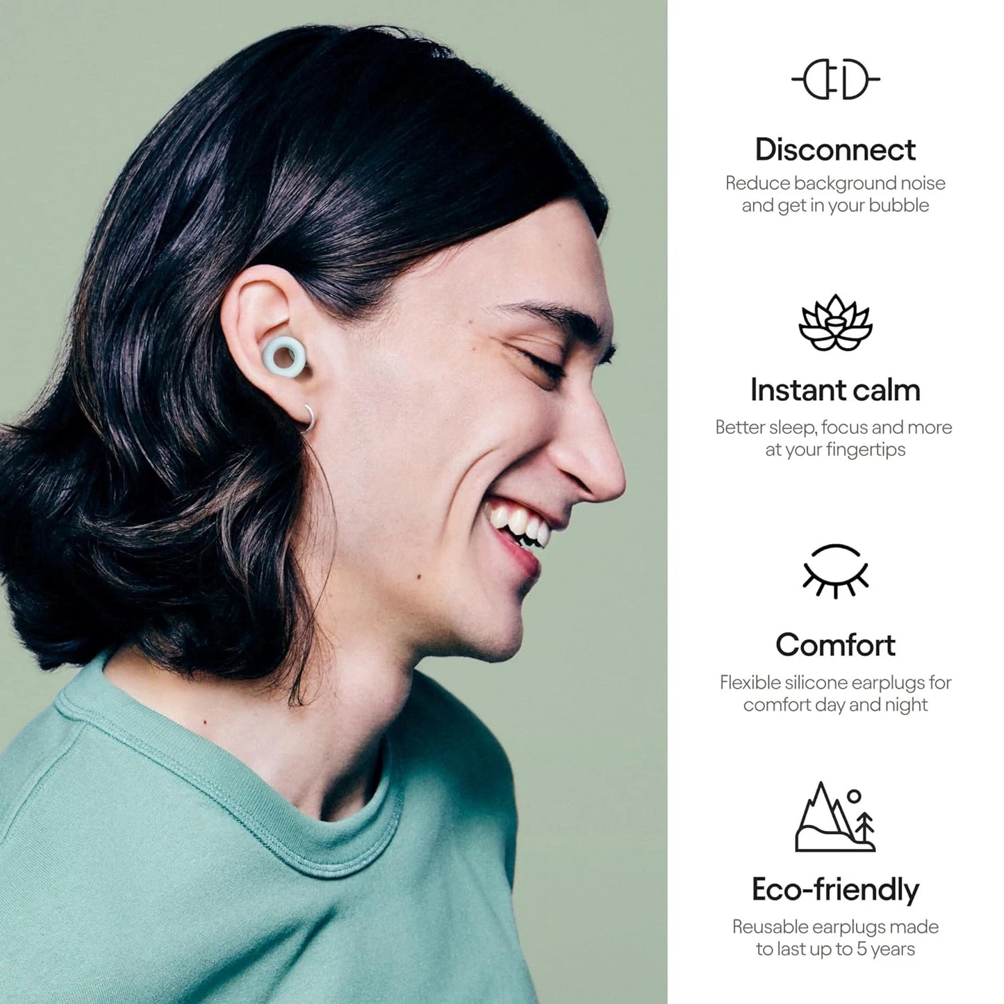 ZHUOHUA Earplugs-High Fidelity Hearing Protection for Musicians,DJ,Festivals,Nightlife–18dB&NRR 7 Noise Reduction Ear Plugs