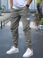 Men's Cargo Pants Sweatpants Outdoor Bunched Long Trousers  Casual Autumn Multi-Pocket Durable Workwear Male Trousers
