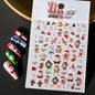 Winter Christmas Atmosphere Nail Stickers Snowman Snowflake Wapiti Self-adhesive High Quality Cute Nail Stickers Nail Art Deco