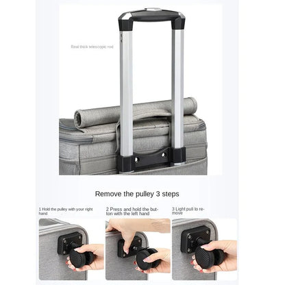Double Backpack Foldeable Lightweight Pet Stroller For Two Dogs And Cats Outdoor Travel With 4 Wheels