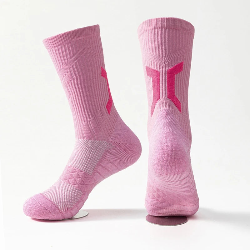 Men's Professional Basketball Training Elite Breathable Quick Drying Towel Bottom Wicking Sweat Sports Pressure Sock