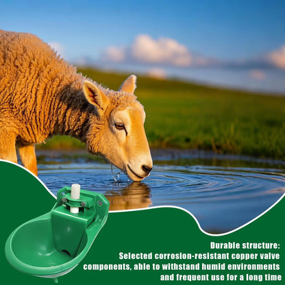 Goat Water Trough Horse Waterer Fountain Drinker Container 500ml Tank for Farm Poultry Dogs Chicken Coop Cattle Pet Sheep