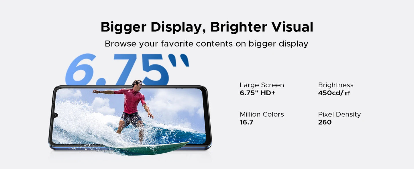 DOOGEE Note 59 5G SmartphoneAndroid 15 NFC Cellphone 6.75" Screen 32GB (8+24) 128GB Unisoc T820  6250mAh Battery Mobile Phone