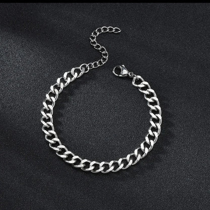 3.5-7MM Stainless Steel Chain Bracelets For Men Women Punk Curb Cuban Link Chain Bangle Fashion Party Never Fade Jewelry
