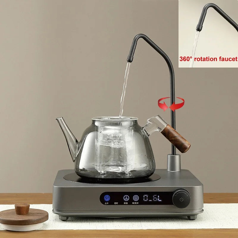 1500W Electric Ceramic Stove Timing Tea Maker Automatic Water Supply Induction Cook Water Pumping Kung Fu Tea Stove Water Boiler