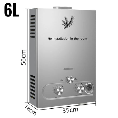 VEVOR LPG Liquefied Petroleum Gas Water Heater 6L 8L 10L 12L 16L 18L Liquefied Petroleum Gas Propane Butane Water Heater