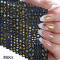 30 Sheets Christmas Nail Art Stickers Self Adhesive 3D White Snowflake Nail Decals Xmas Nail Supplies Christmas Manicure Sliders
