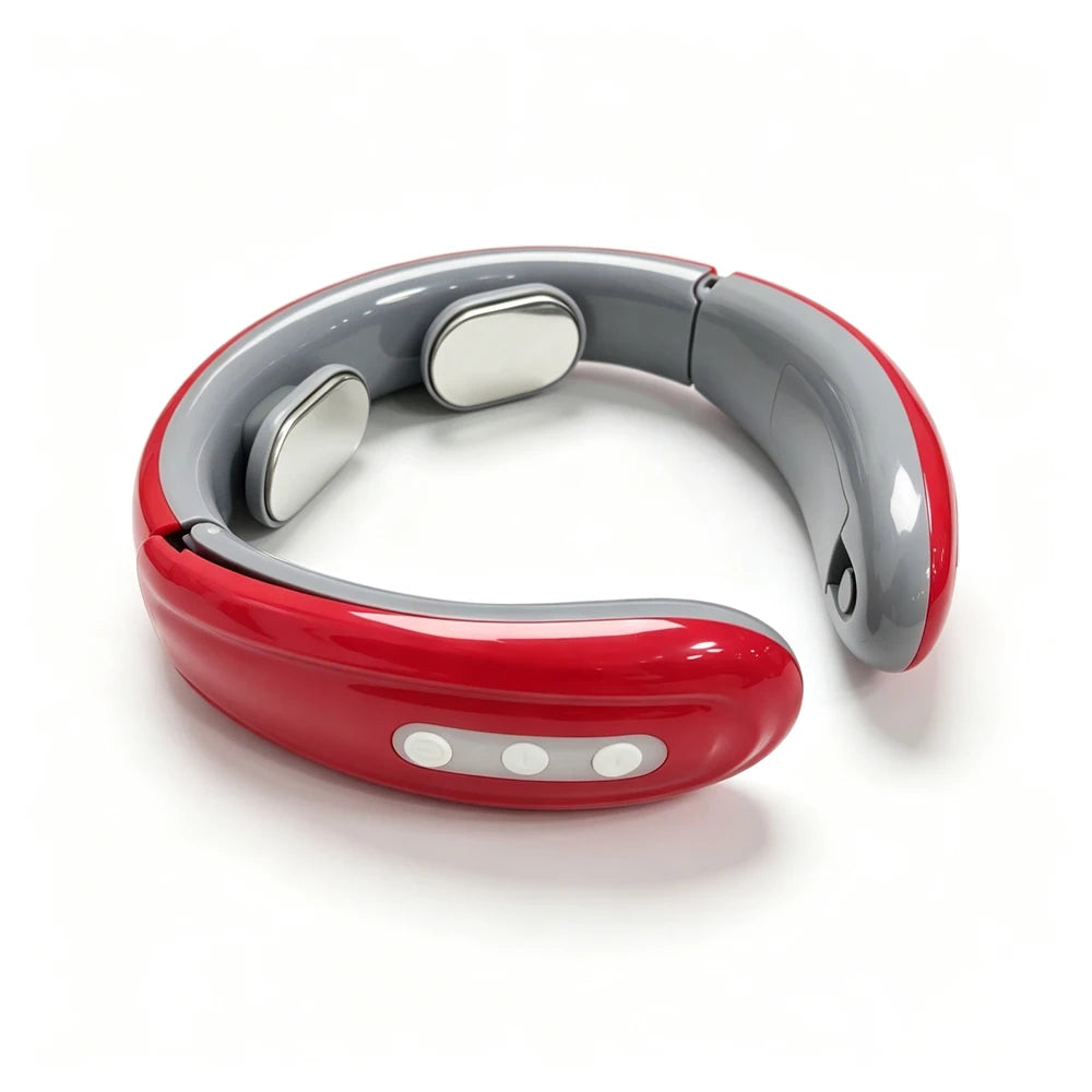 Ems Electric Neck Massager 6-Mode 9-Speed Massager Muscle Relaxation Battery Neck Massager Tool Relax Cervical Relief Pain