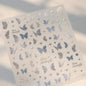 Shiny Jelly Butterfly Charming Golden Gradient Bowknot 5D Self Adhesive Nail Art Sticker Flower Petal Rhinestone Manicure Decals