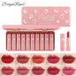 Ten-Piece Lipstick Set, Matte, Long-Lasting, Fade-Resistant Lip Balm, Matte Finish, Brightening, Commuter-Friendly, Nude Color, Gentle and Elegant Lipstick