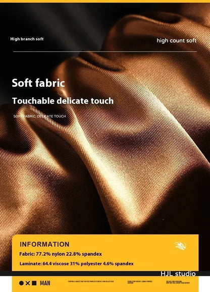 1/3PCS Men's Cool Ice Silk Boxers Shorts Summer Satin-like Solid Underpants Skin Friendly Breathable Mesh Crotch Male Underwear