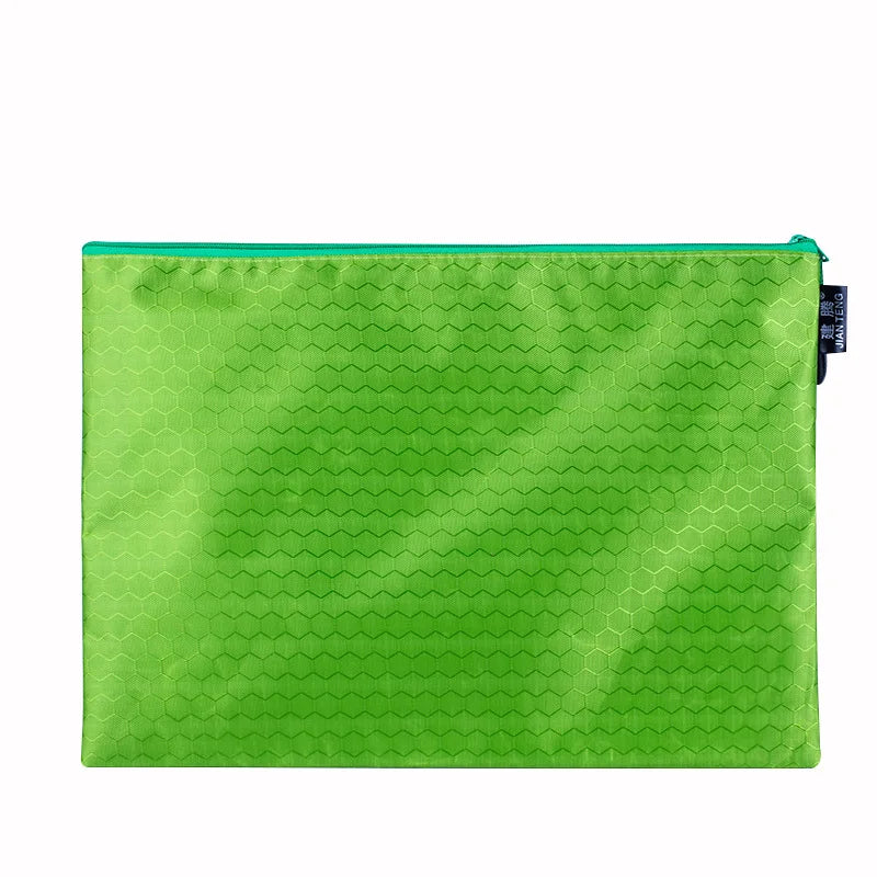 A4 Waterproof Canvas File Folders Football Pattern Thick File Bag Student Teacher Document Bag Business School Supplies
