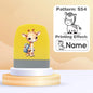 Cartoon Giraffe Customized Name Stamps for Kids,Personalized Waterproof Stamp for Clothing Name Seal for Student&Child