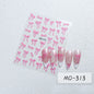 3D White Bowknot Flower Nail Art Sticker Ultra-thin Self-Adhesive Slider Summer Nail Art Decal Decoration DIY Manicure Accesorie