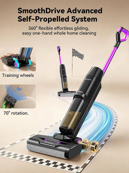 Redroad H15 Wet Dry Vacuum Cleaner 20000Pa,35Mins Runtime Cordless Vacuum Cleaner, Cordless Vacuum and Mop All in One,Self-Cleaning for Hard Floors Sticky Messes and Pet Hair