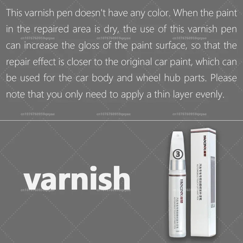 Suitable for Tesla Model 3 Y X S Automotive Paint Repair Pen Pearl White Clearcoat Pen Paint Repair Set Wheel Hub Silver