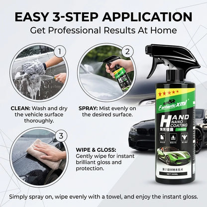 This 500ml large-capacity nano-ceramic paint coating protective liquid is suitable for DIY paint repair, anti-oxidation, anti-fading, hydrophobic, and anti-fouling applications. One bottle can be used on multiple car models a
