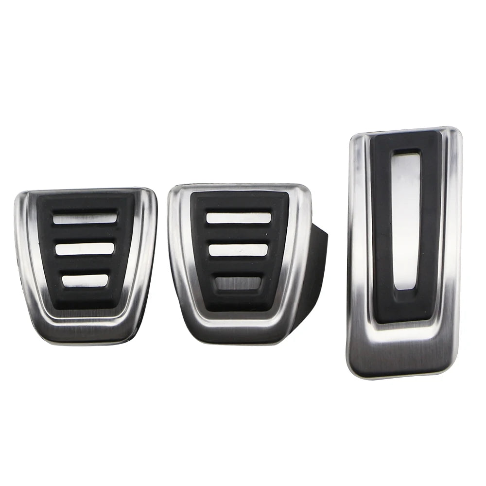 for Volkswagen VW Polo Virtus 2018~2024 Accelerator AT MT Car Pedals Gas Brake Footrest Stainless Steel Non-slip Pedal Cover Pad