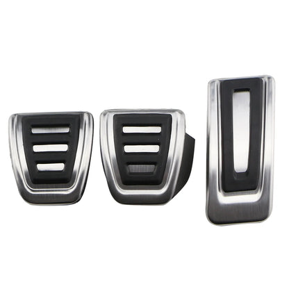for Volkswagen VW Polo Virtus 2018~2024 Accelerator AT MT Car Pedals Gas Brake Footrest Stainless Steel Non-slip Pedal Cover Pad