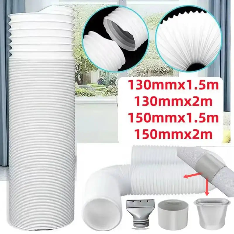 1.5/2M Portable Flexible Conditioner Exhaust Hose Tube/13/15cm Exhaust Pipe Hose Connector Interface for Mobile Air Conditioning