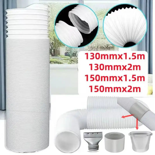 1.5/2M Portable Flexible Conditioner Exhaust Hose Tube/13/15cm Exhaust Pipe Hose Connector Interface for Mobile Air Conditioning