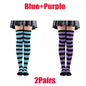 Color Striped Stockings Japanese Over Knee Socks Fashion Women Keep Warm Soks Sexy Slim Long Socks Hosiery JK Cosplay Lolita Y2k