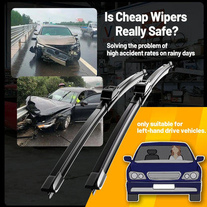 Wiper Front Wiper Blades For VW GOLF 6 Hatchback 2009 2010 2011 2012 Windshield Windscreen Front Window 24"+19" Accessories