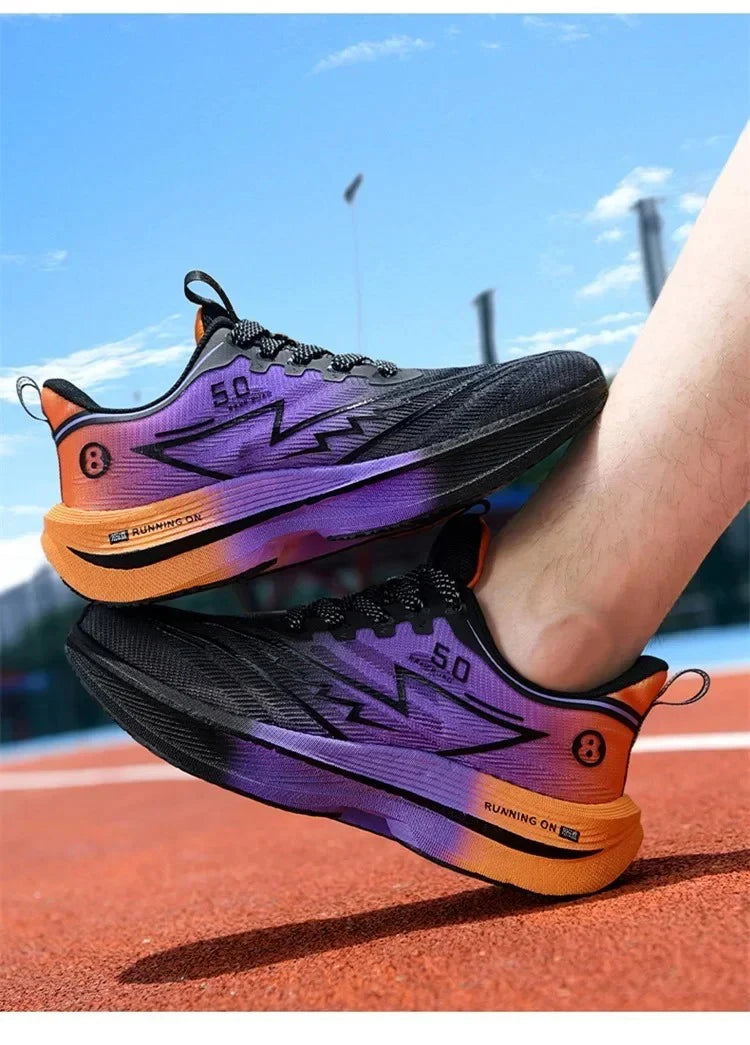 Brand Men's Carbon Plate Running Shoes Soft Cushion Shock Absorbing Sports Shoes Unisex Sneakers Light Anti-Slip Training Shoes