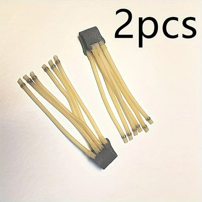2pcs Slingshot Card Bead Rubber Band Slingshot Replaces Elastic Rubber Band, Round Rubber Band and Slingshot Accessories