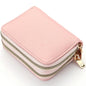 Women's Double Zipper Wallet Fashion Short Credit Card Holder with Large Capacity Coin Purse