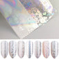 16Pc Holographic Nail Foil Set Starry Transfer 20*4cm Sticker Laser Flowers Leopard Mix Design Decal DIY Nail Art Decoration