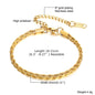 Non Tarnish Stainless Steel Bracelet Gold Plated Stackable for Women, Thin Herringbone Chain Bracelet Waterproof Jewelry Gift