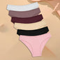FINETOO 6PCS/SET Women's Cotton Panties Sexy Soft Striped Underpants Solid Color Briefs Female Comfortable Stretch Lingerie M-XL