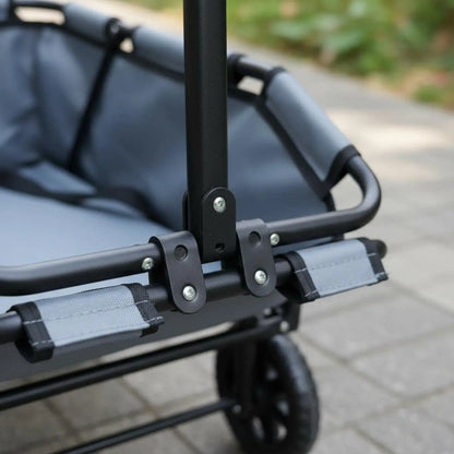 Folding Travel Cart Pet Moving Carrier Foldable Dog Trolley Stroller for Small Dogs Cats Travel and Shopping