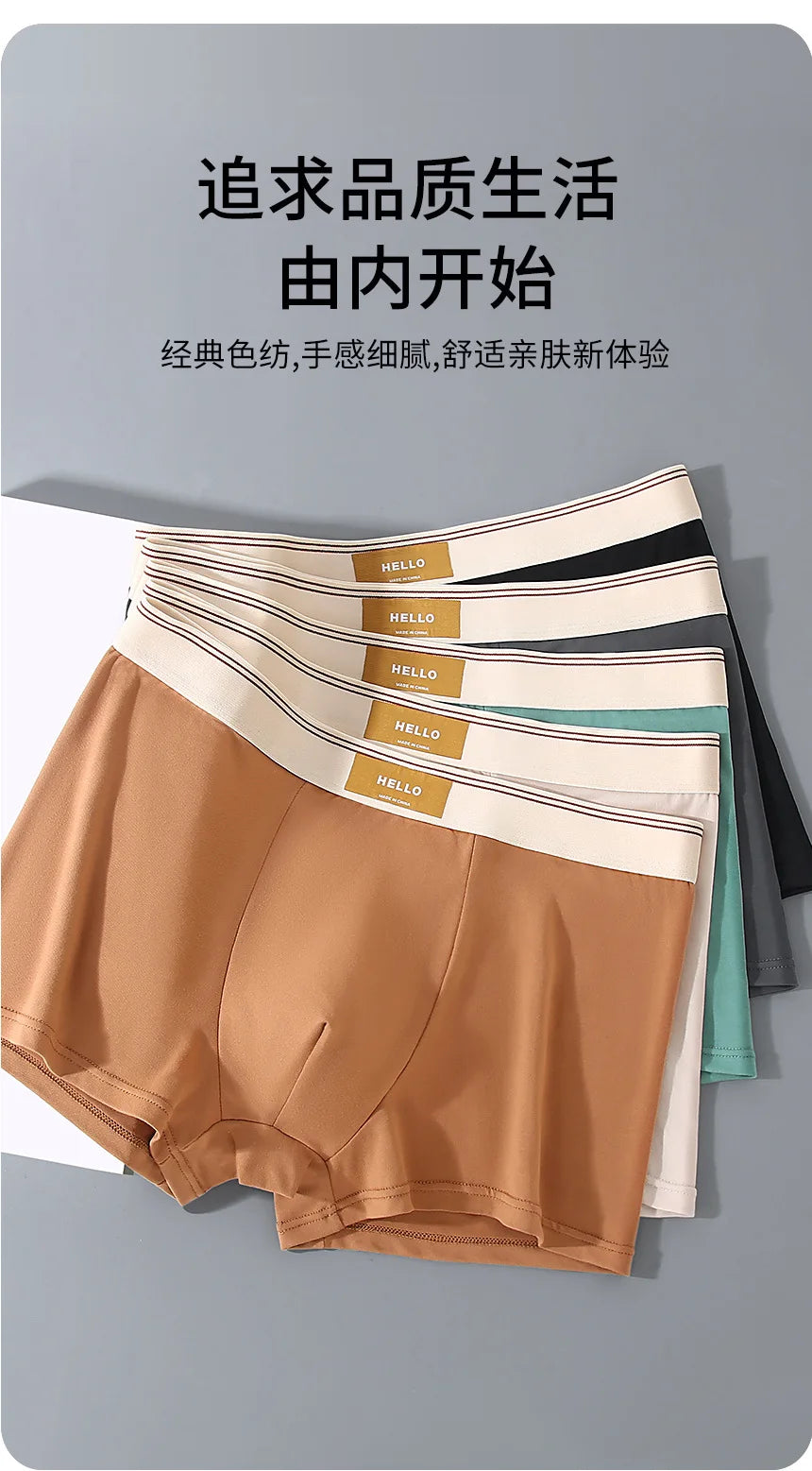 Underwear Man 2025 briefs mid-waist quadrangle pants loose XXXXL underpants men's boxer briefs confirtable clothing