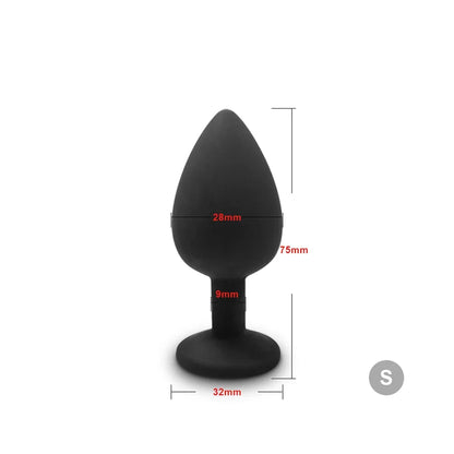 S/M/L Soft Silicone Anal Plug Mini Erotic Butt Plug Sex Toy for Anal Toy Beginner Men Women Gay Couples Prostate Stimulator