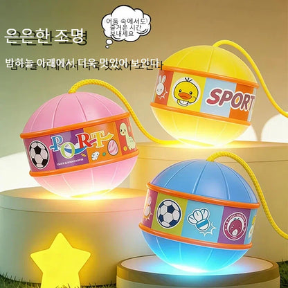 Kids Jumping Ball Glowing Elastic Ball with Foot Ring Elastic Jump Rope Sports Exercise Equipment Boys Girls Play Fitness Toy