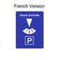 Car Parking Disc Timer Clock Arrival Time Display Blue Plastic Parking Time Tools 24 Parking Disc Parking Meters