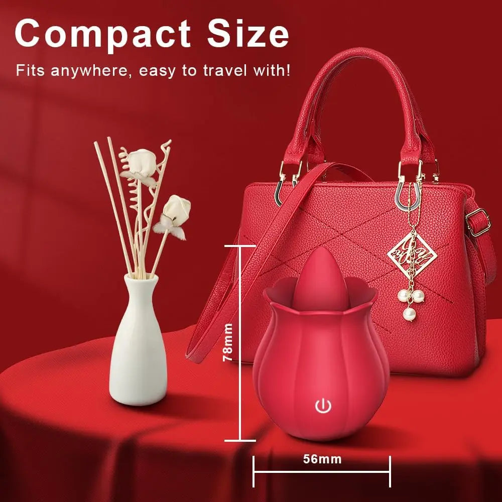 Rose toy Swing Tongue Licking Vibrator Female Powerful Oral Nipple Clitoris Stimulator Massager Adults Goods Sex Toys for Women