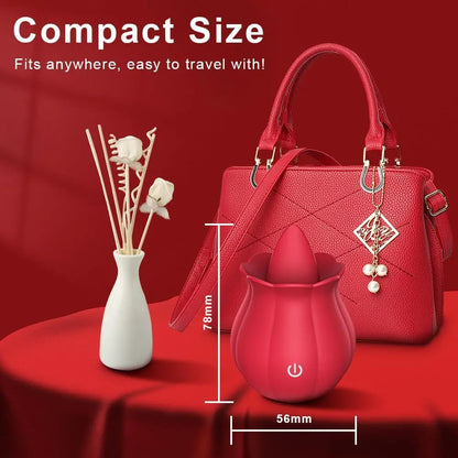 Rose toy Swing Tongue Licking Vibrator Female Powerful Oral Nipple Clitoris Stimulator Massager Adults Goods Sex Toys for Women