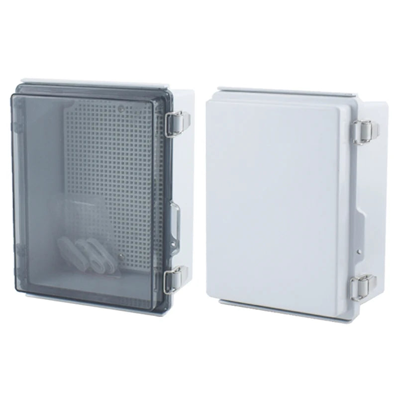 IP67 Waterproof Gray/Transparent Cover Enclosure Juction Box ABS Plastic Outdoor Electronic Instrument Hinge Case