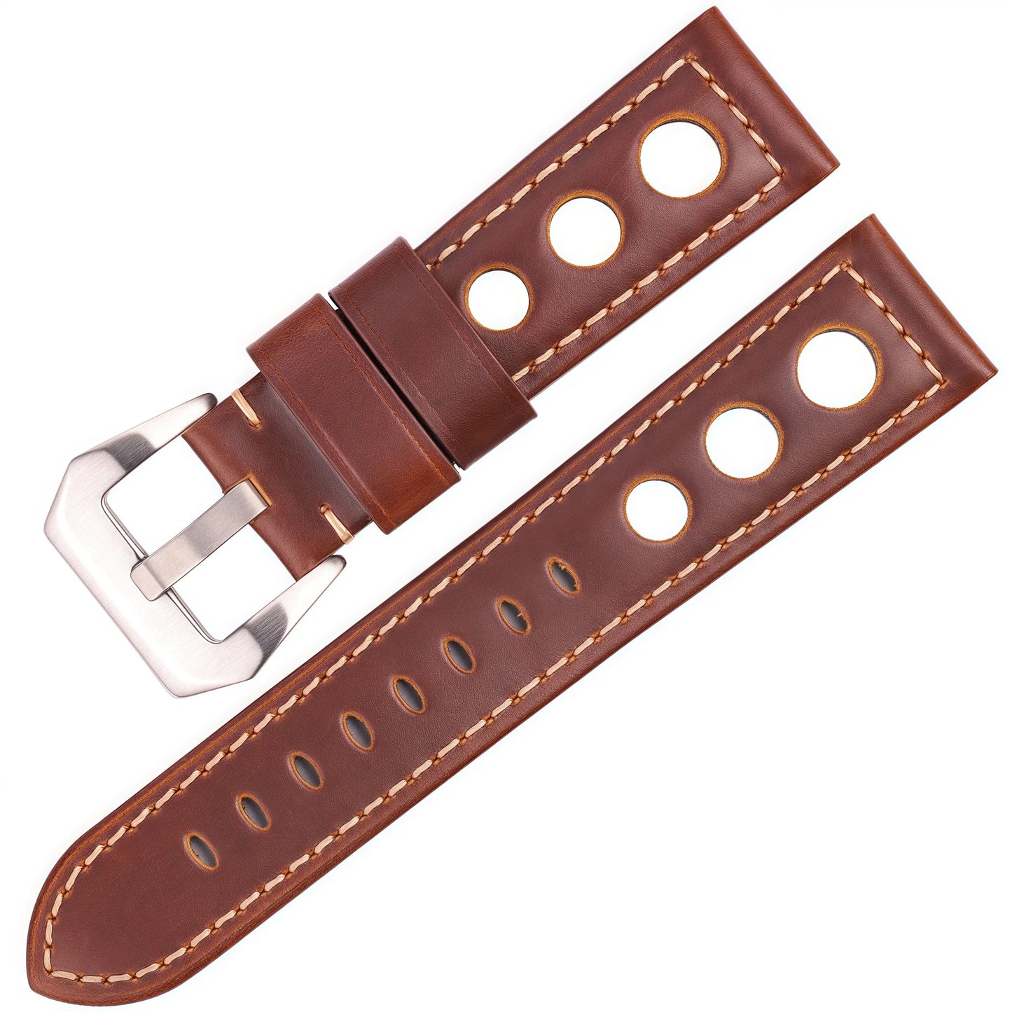 Cowhide Watch Strap Bracelet Vintage Genuine Leather 20mm 22mm 24mm Watchband Women Men Fashion Watch Band Belt With Pin Buckle