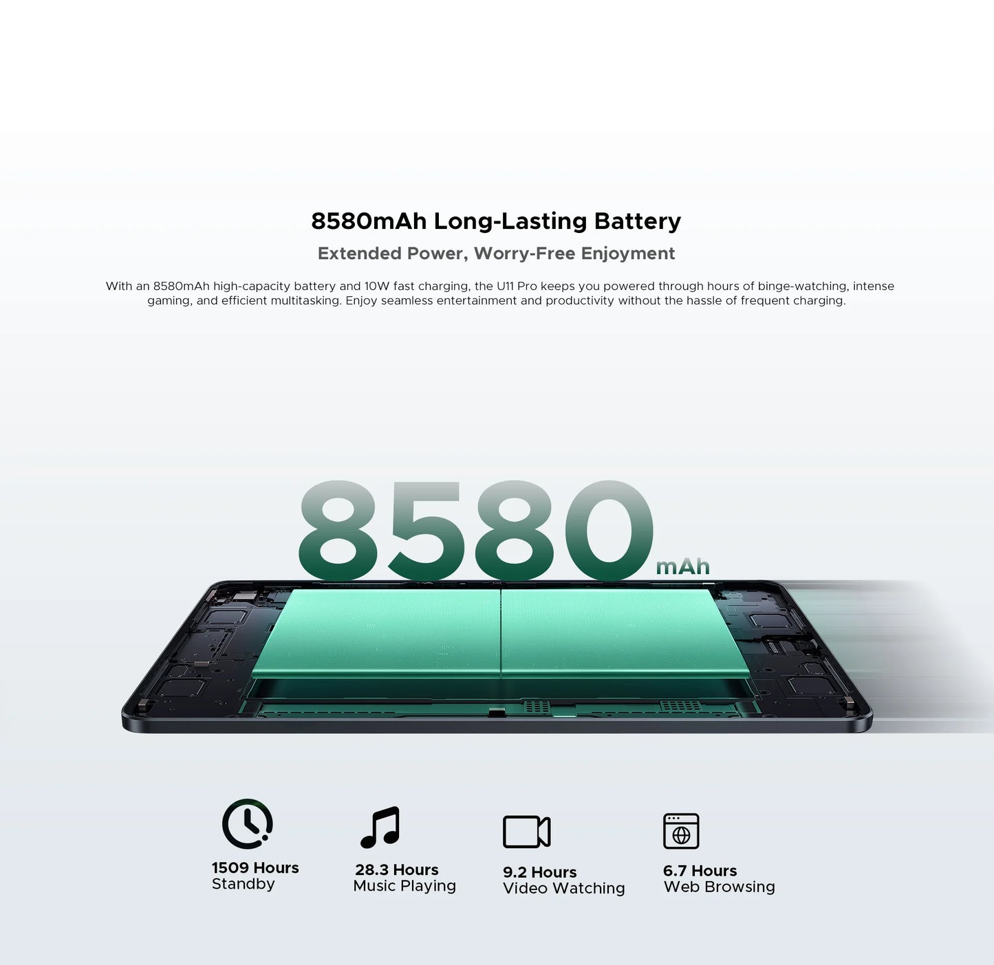 Global Version DOOGEE U11 Pro Android 16 Tablet 30GB(6+24) 256GB 11" HD 90Hz Display 8580mAh Battery Unisoc T7200 Widevine L1