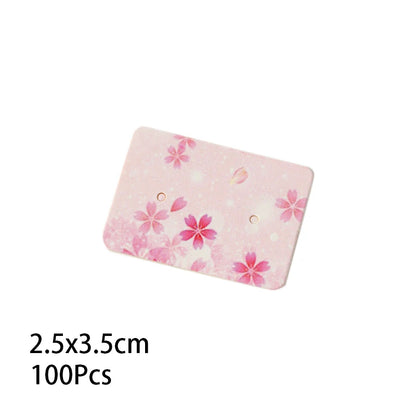 50/100Pcs 5x4cm Earring Cards Cardboard Labels DIY Jewelry Display Stand Holder Small Businesses Selling Packaging Supplies