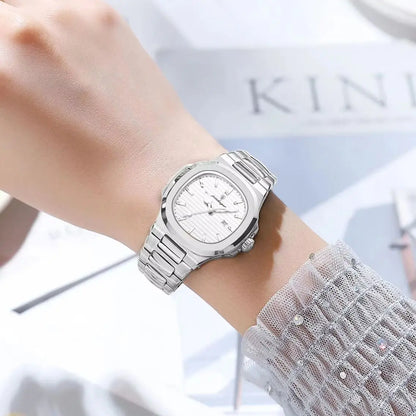 POEDAGAR Top Exquisite Women's Wristwatch Waterproof Luminous Date Fashion Ladies Watches Stainless Steel Quartz Watch For Woman