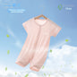 Baby Summer Short Sleeve Thin Air Conditioning Suit Breathable Cool Sensation Lightweight Jumpsuit for Crawling Infants