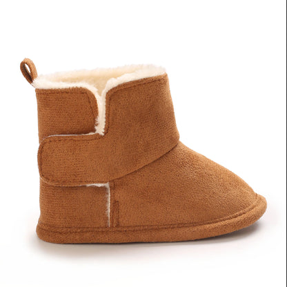 New Baby Boots For Winter Warmth 0-18M Newborn Baby Velcro Soft Sole Anti Slip Front Shoes Baby Shoes Warm Snow Boots