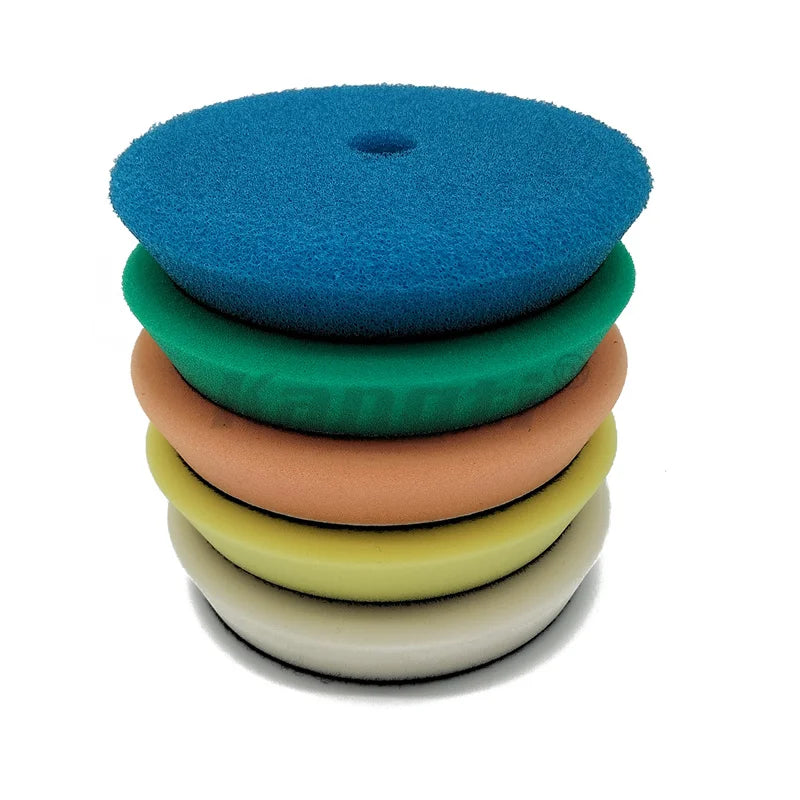 Kangti Car Polishing Pad Kit 3 Inch Self-Adhesive Buffing Wheel Car Detailing Waxing Sponge Pads Auto Care Cleaning Tool