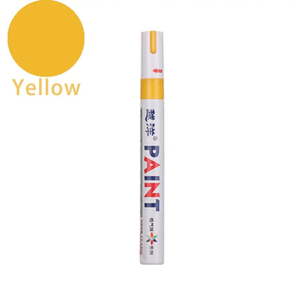Car Paint Scratches Repair Brush Pen Waterproof Water Paint Marker Pen Car Tire Tread Care Automotive Black White Red Silver