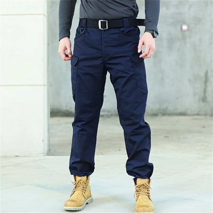Black Cargo Plus Size Men's Elastic Tactical Pants Camping Hiking Fishing Trekking Climbing Outdoor Trousers Quick Dry Sports